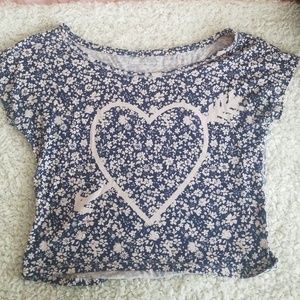 Heart crop top from american eagle